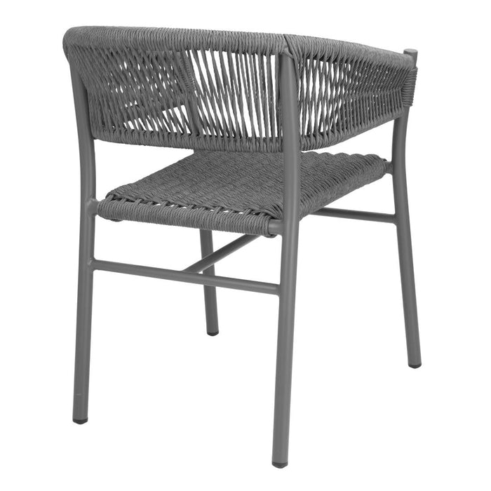 Bolero Florence Grey Mix Rope Twist Wicker Chairs (2 Pack) Bolero