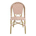Bolero Parisian Style Rattan Side Chair Coral (2 Pack) Bolero