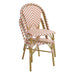 Bolero Parisian Style Rattan Side Chair Coral (2 Pack) Bolero