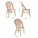 Bolero Parisian Style Rattan Side Chair Coral (2 Pack) Bolero
