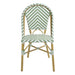Bolero Parisian Style Rattan Side Chair Light Green (2 Pack) Bolero