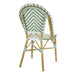 Bolero Parisian Style Rattan Side Chair Light Green (2 Pack) Bolero