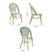 Bolero Parisian Style Rattan Side Chair Light Green (2 Pack) Bolero