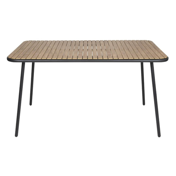 Bolero Santorini Rectangular Table Wood Effect 1400mm Bolero