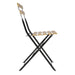 Bolero Perth Wood Effect Pavement Style Steel Folding Chairs (2 Pack) Bolero