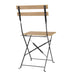 Bolero Perth Wood Effect Pavement Style Steel Folding Chairs (2 Pack) Bolero
