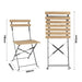 Bolero Perth Wood Effect Pavement Style Steel Folding Chairs (2 Pack) Bolero