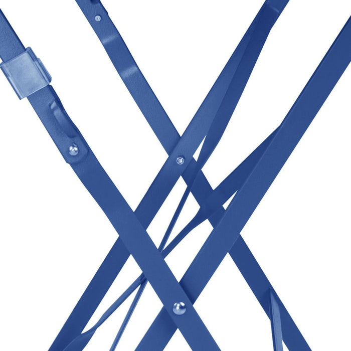 Bolero Perth Dark Navy Pavement Style Steel Table Square 600mm Bolero