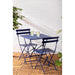 Bolero Perth Dark Navy Pavement Style Steel Table Square 600mm Bolero