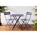 Bolero Perth Dark Navy Pavement Style Steel Table Square 600mm Bolero