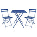 Bolero Perth Dark Navy Pavement Style Steel Folding Chairs (2 Pack) Bolero