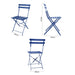Bolero Perth Dark Navy Pavement Style Steel Folding Chairs (2 Pack) Bolero