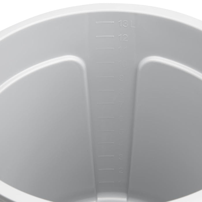 Jantex Grey Graduated Bucket with Pouring Lip 14ltr Jantex