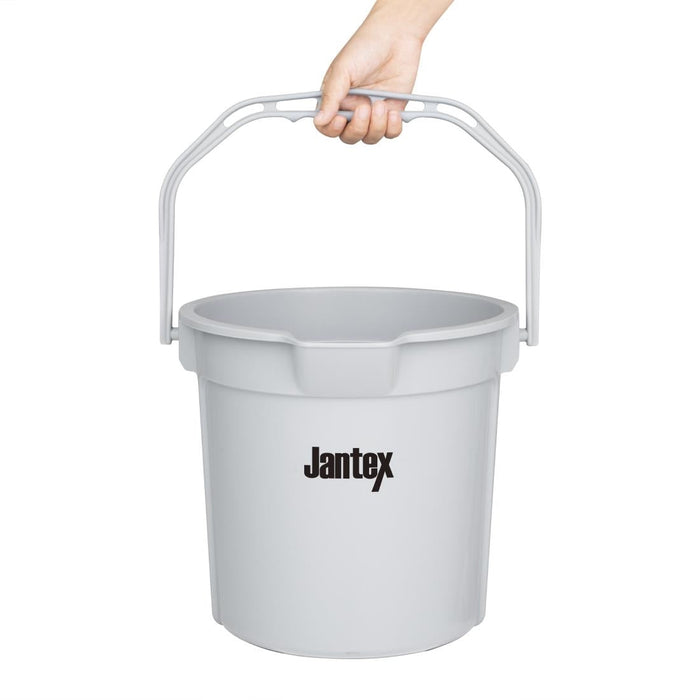 Jantex Grey Graduated Bucket with Pouring Lip 14ltr Jantex