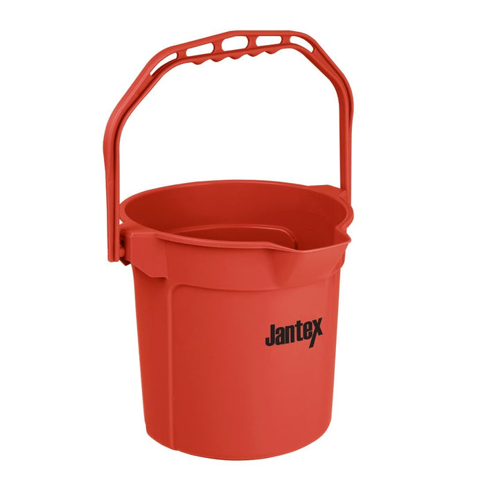 Jantex Red Graduated Bucket with Pouring Lip 10ltr Jantex