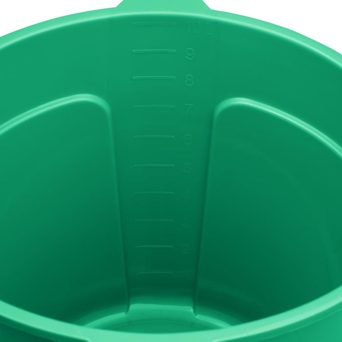 Jantex Green Graduated Bucket with Pouring Lip 10ltr Jantex