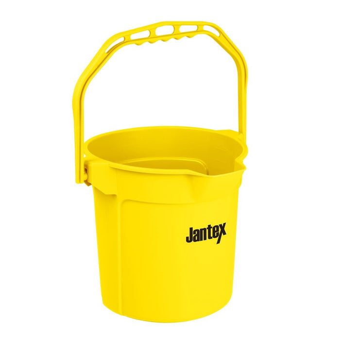 Jantex Yellow Graduated Bucket with Pouring Lip 10ltr Jantex