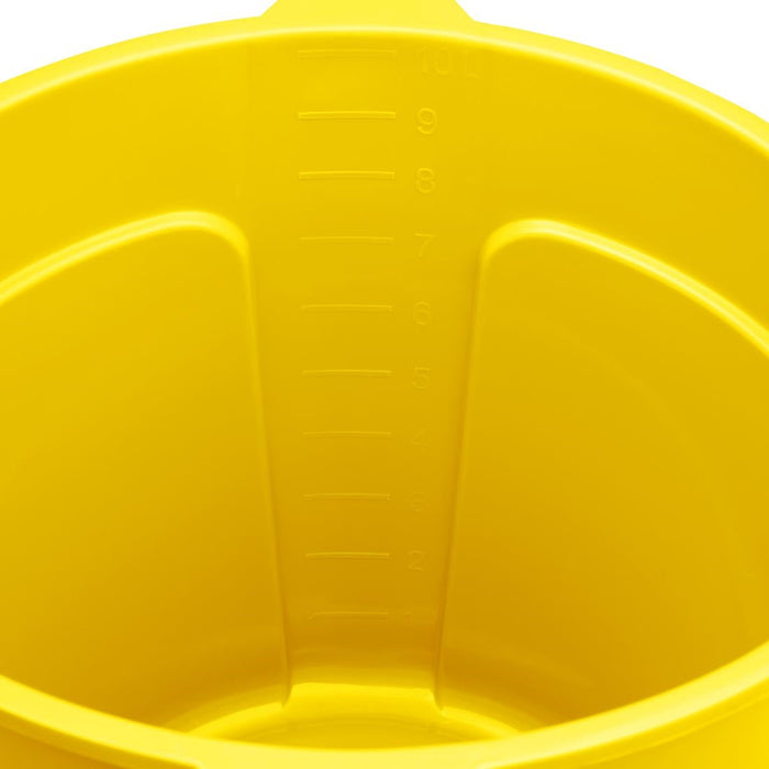 Jantex Yellow Graduated Bucket with Pouring Lip 10ltr Jantex