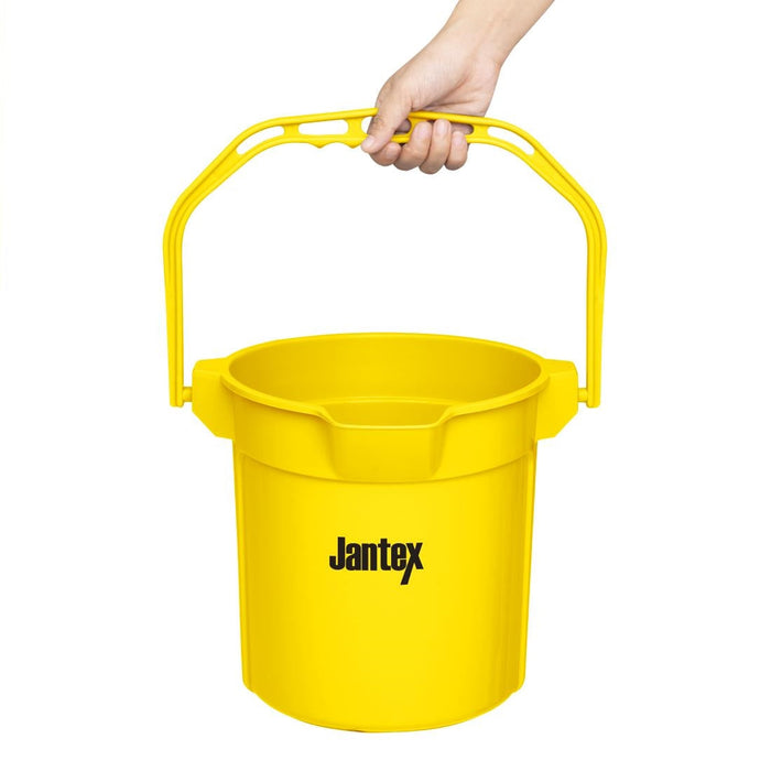 Jantex Yellow Graduated Bucket with Pouring Lip 10ltr Jantex