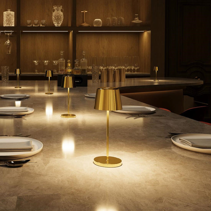 Utopia Bermuda Micro LED Cordless Table Lamp 210mm Gold (6 Pack) Utopia
