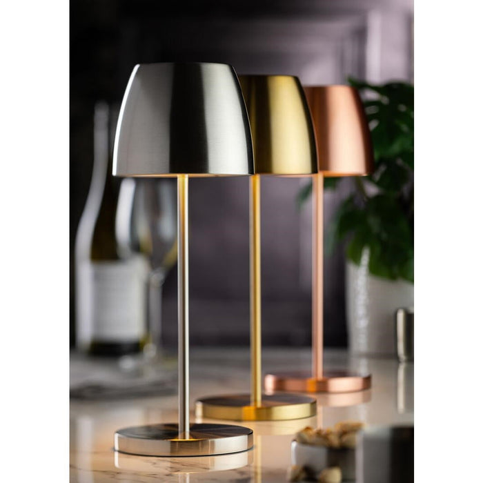 Utopia Montserrat LED Cordless Table Lamp 300mm Brushed Gold (6 Pack) Utopia