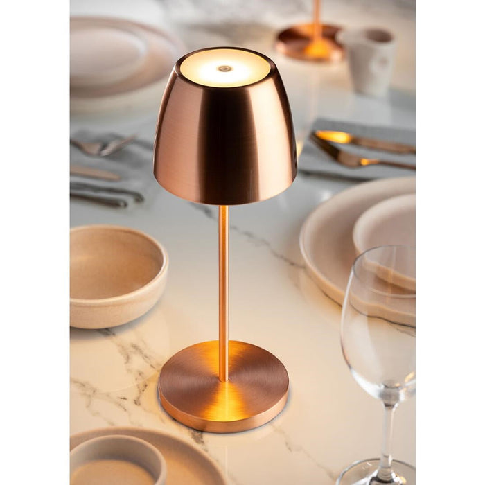 Utopia Montserrat LED Cordless Table Lamp 300mm Brushed Copper (6 Pack) Utopia