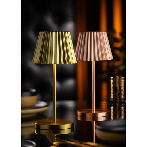 Utopia Dominica LED Cordless Table Lamp 260mm Brushed Copper (6 Pack) Utopia