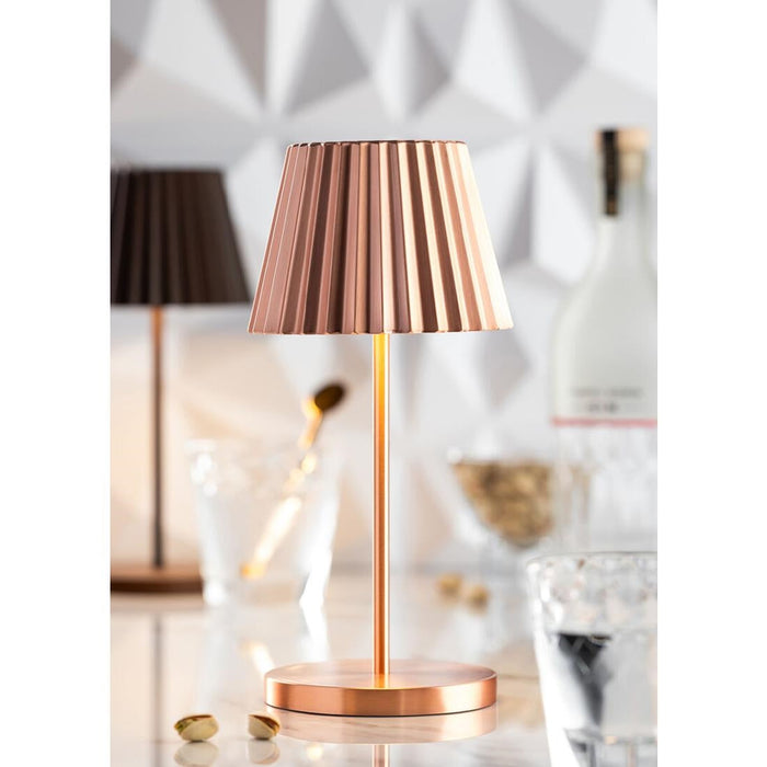 Utopia Dominica LED Cordless Table Lamp 260mm Brushed Copper (6 Pack) Utopia