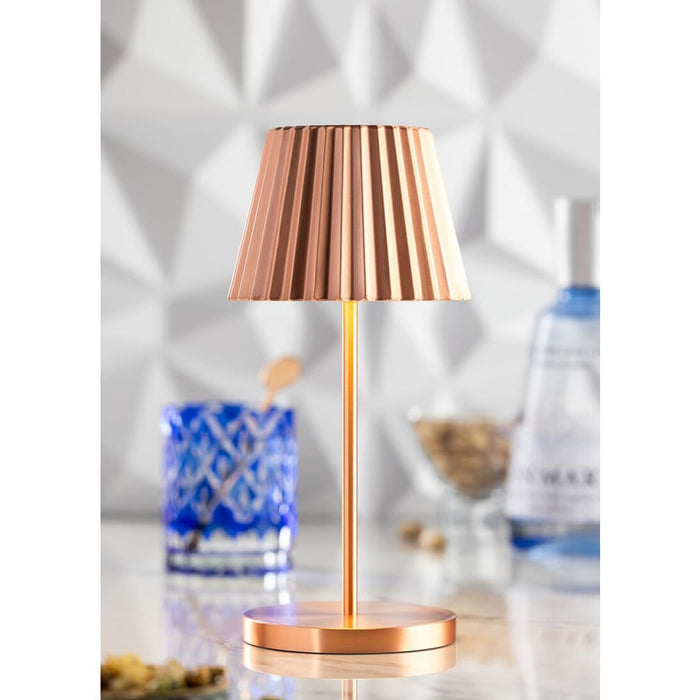Utopia Dominica LED Cordless Table Lamp 260mm Brushed Copper (6 Pack) Utopia