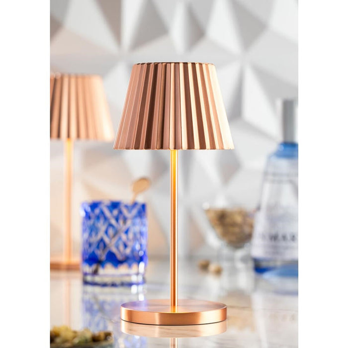 Utopia Dominica LED Cordless Table Lamp 260mm Brushed Copper (6 Pack) Utopia