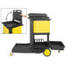Jantex Cleaning Trolley Black with Lockable Cabinet Jantex