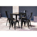 Bolero Bistro Steel Square Table Black 668mm (Single) Bolero