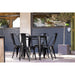Bolero Bistro Steel Square Table Black 668mm (Single) Bolero