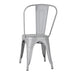 Bolero Bistro Steel Side Chairs Grey (4 Pack) Bolero