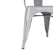 Bolero Bistro Steel Side Chairs Grey (4 Pack) Bolero