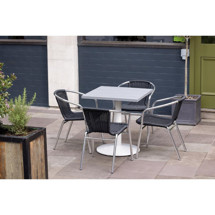 Bolero Aluminium Square Table Top Light Grey 700mm Bolero
