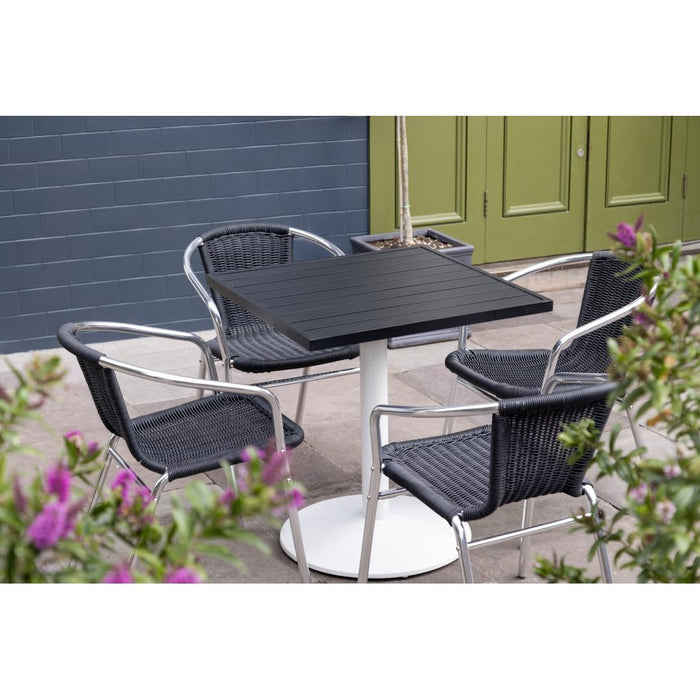 Bolero Aluminium Square Table Top Black 700mm Bolero