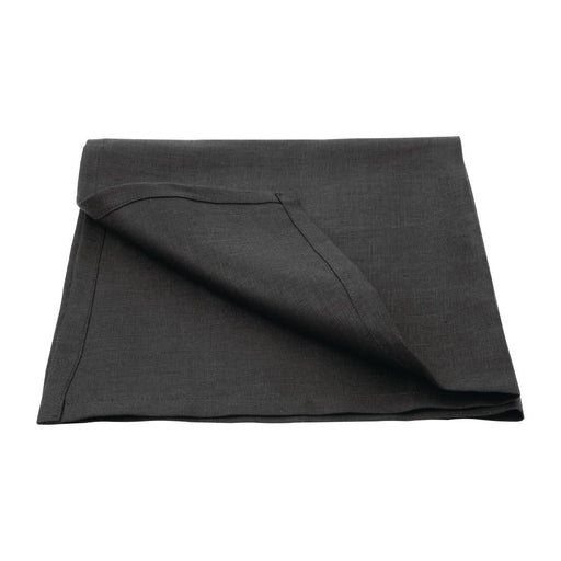 Olympia Linen Table Napkin Black 400x400mm (12 Pack) Olympia
