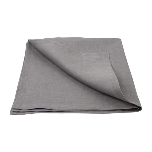 Olympia Linen Table Napkin Grey 400x400mm (12 Pack) Olympia