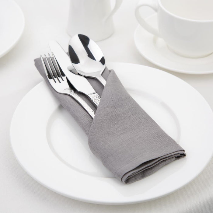 Olympia Linen Table Napkin Grey 400x400mm (12 Pack) Olympia