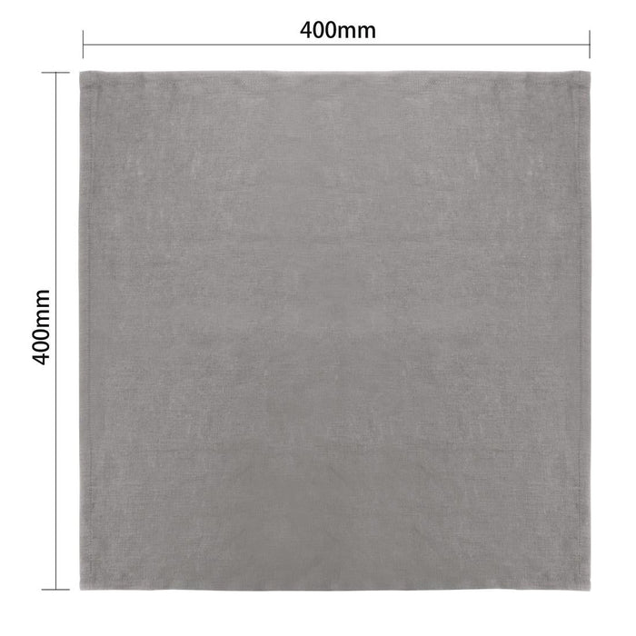 Olympia Linen Table Napkin Grey 400x400mm (12 Pack) Olympia