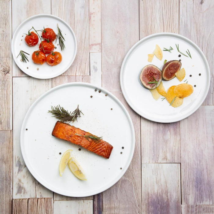Olympia Whiteware Flat Round Plates 210mm (6 Pack) Olympia