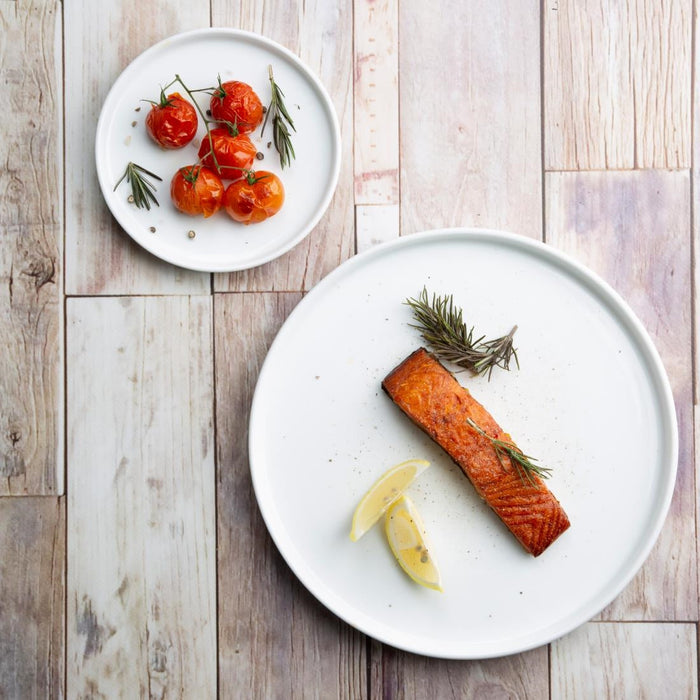 Olympia Whiteware Flat Round Plates 268mm (4 Pack) Olympia