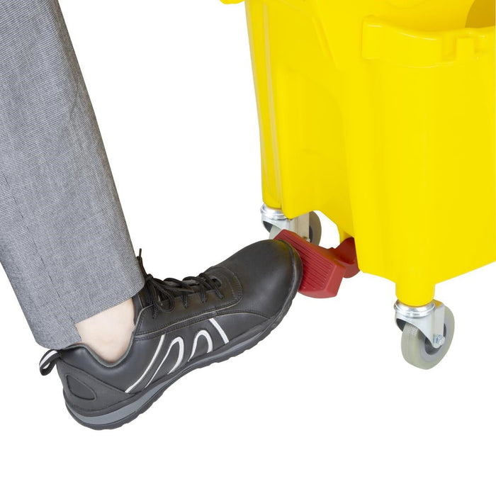 Jantex 30ltr Mop Bucket with Foot Pedal release - Yellow Jantex