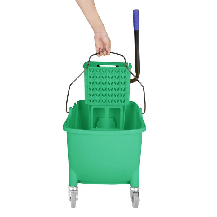 Jantex 30ltr Mop Bucket with Foot Pedal release - Green Jantex