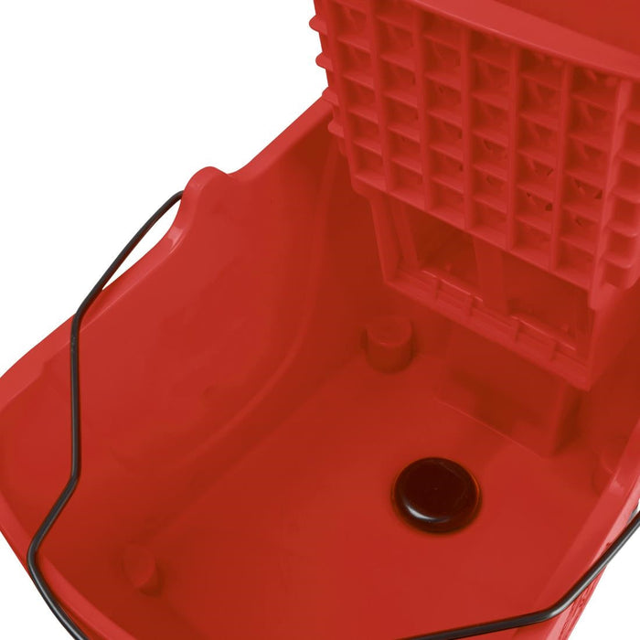 Jantex 30ltr Mop Bucket with Foot Pedal release - Red Jantex