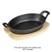 Olympia Hevea Board for Cast Iron Oval Eared Dish 260x165mm for FW817 Olympia