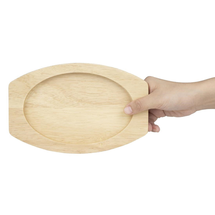Olympia Hevea Board for Cast Iron Oval Eared Dish 230x135mm for FW818 Olympia