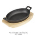 Olympia Hevea Board for Cast Iron Oval Eared Dish 230x135mm for FW818 Olympia