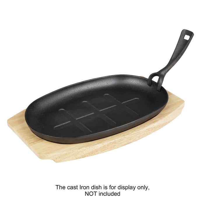 Olympia Hevea Board for Cast Iron Oval Sizzler 335x205mm for GJ557 Olympia